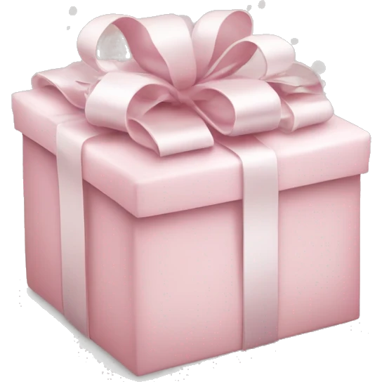 Light pink Christmas gifts under a white Christmas tree  emoji
