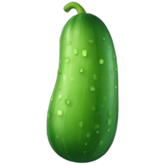 Party cucumber with light emoji