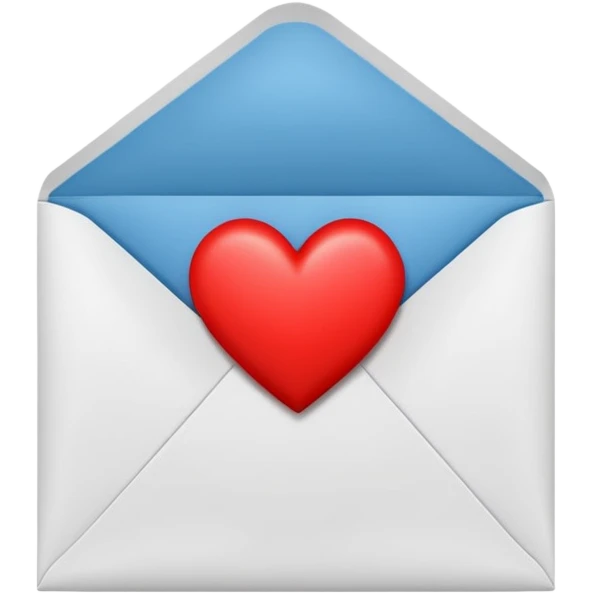 envelope with a small heart coming out emoji