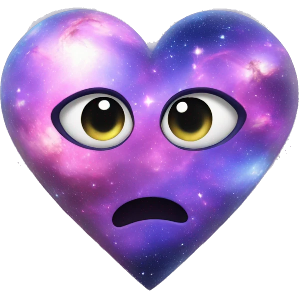 galaxy in 3d heart emoji
