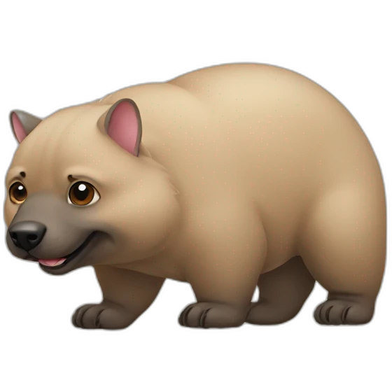 Wombat dog emoji
