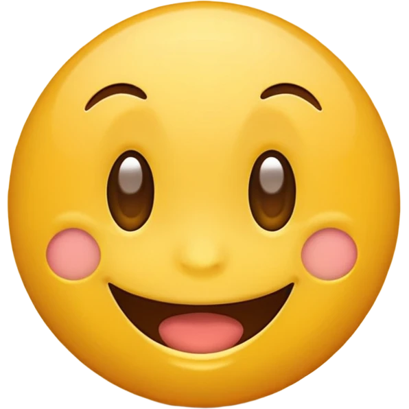 Emoji, yellow round teasing smile emoji