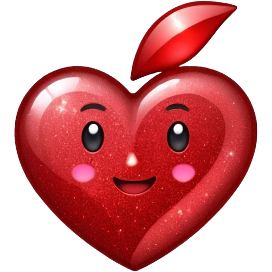 red glitter tick emoji
