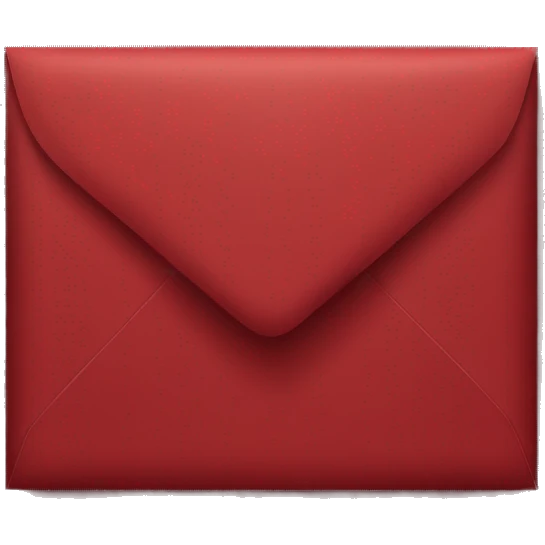 Dark red envelope emoji