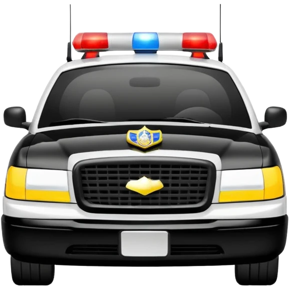 police voiture noir blanc face emoji