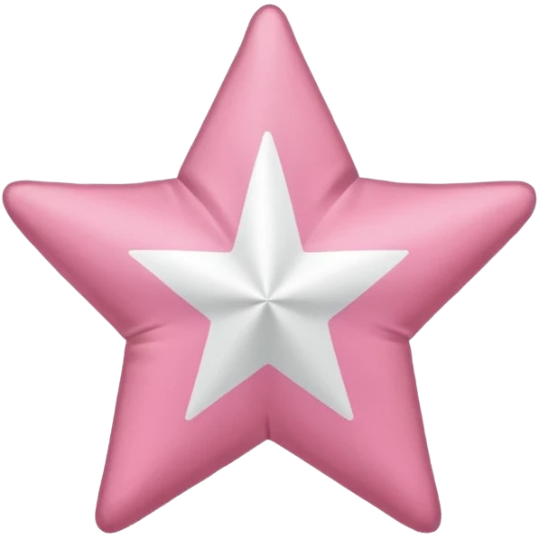 Bandera rosada con una estrella 💫 y franjas blancas emoji