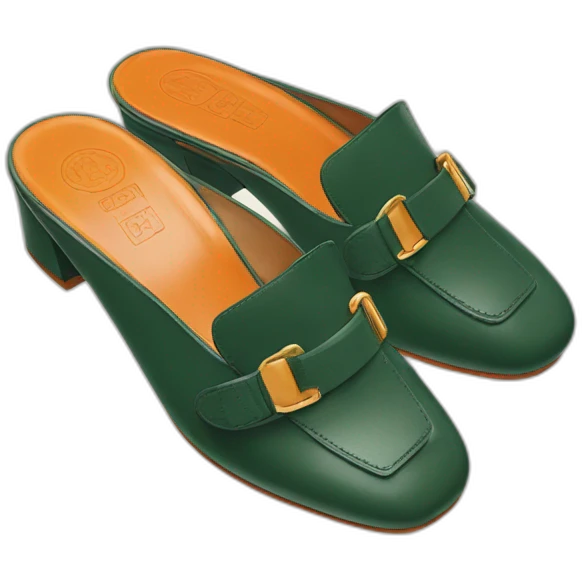 Hermès Oran mules emoji