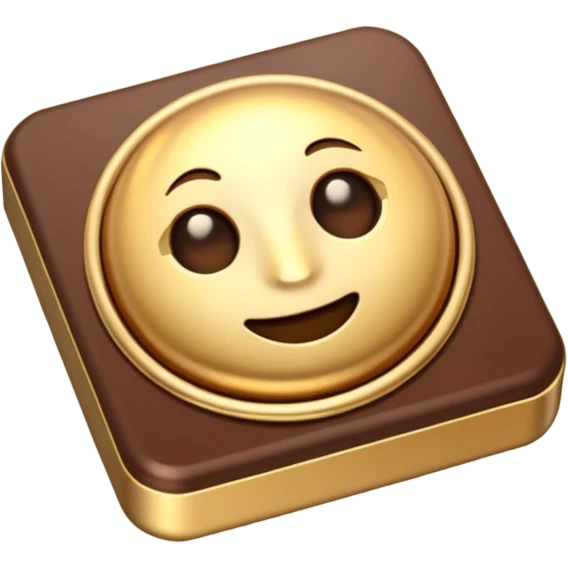 3D Brown golden apps and digital tools emoji