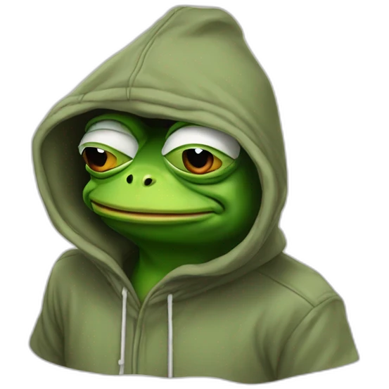 pepe frog in hoodie emoji