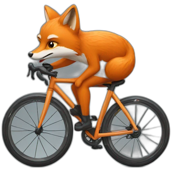 Fox cycling emoji
