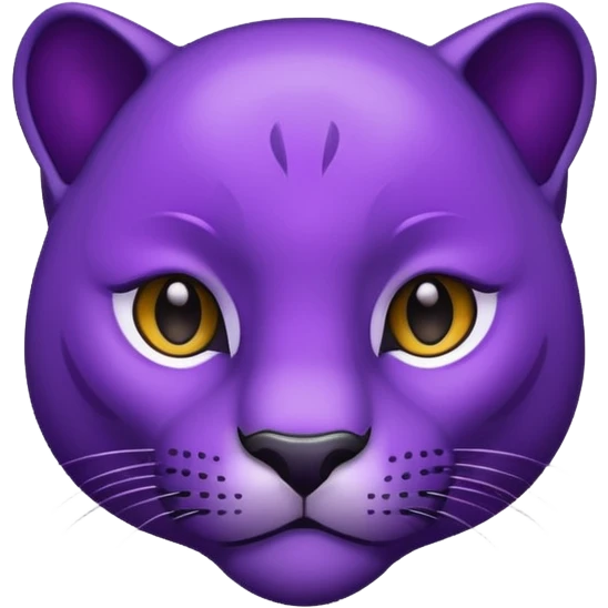 Purple Panther face turned to the slight right emoji