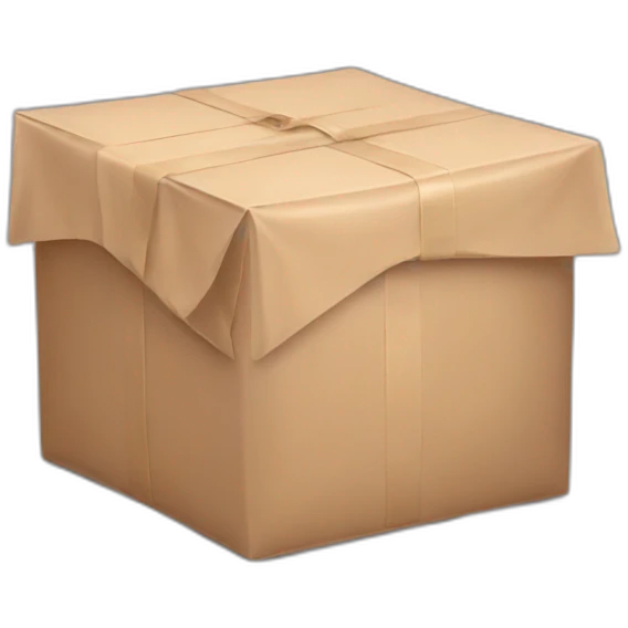 box wrapped in blanket emoji
