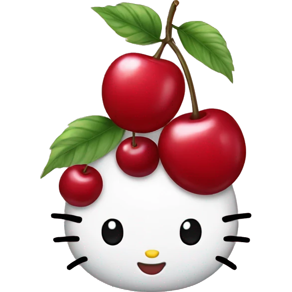 Hello kitty cherries emoji