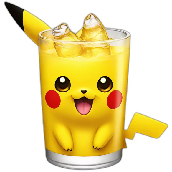 Pikachu drink coca emoji