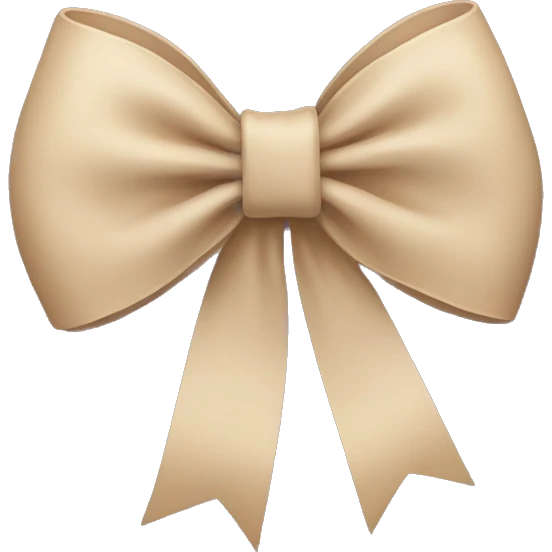 Beige bow emoji