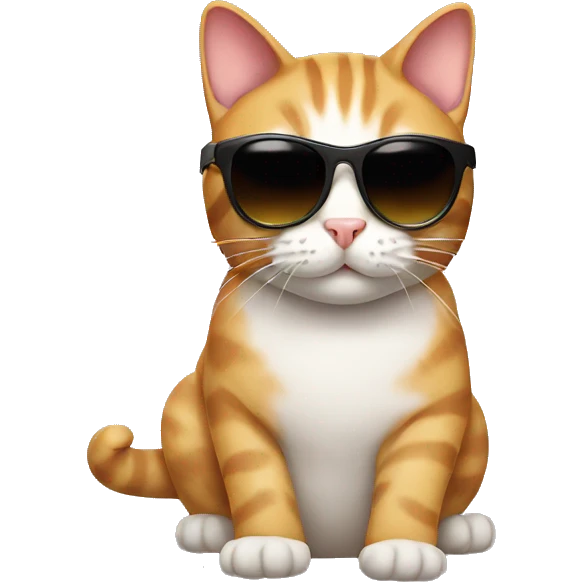 Cat with sunglasses emoji