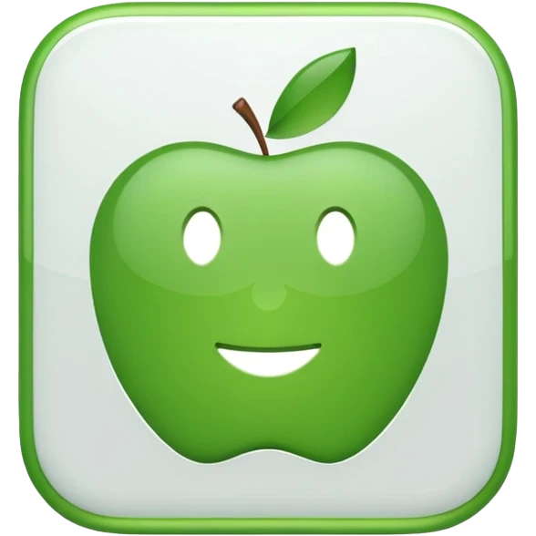 green rounded square with white code brackets apple style emoji emoji