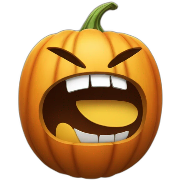 laughing pumpkin emoji