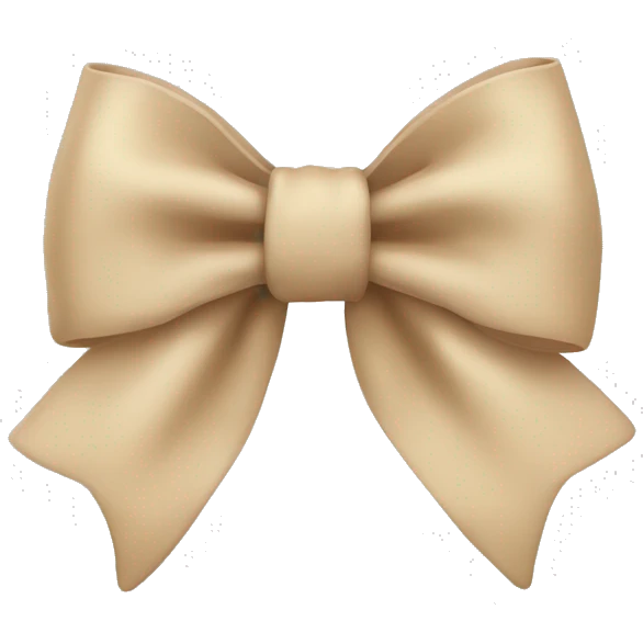 Beige bow emoji