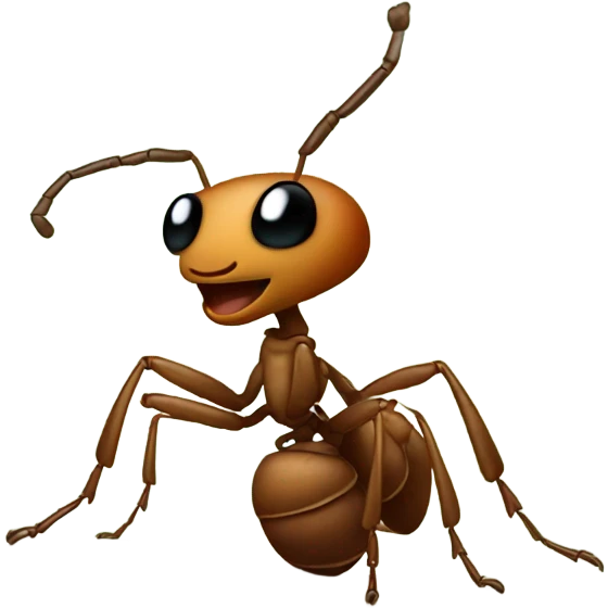 an ant holds a branch in its paws emoji