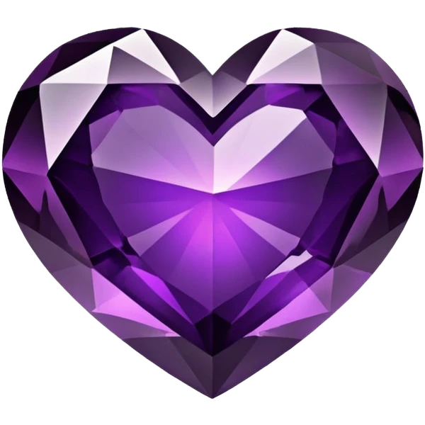 Black crystal heart dark purple emoji