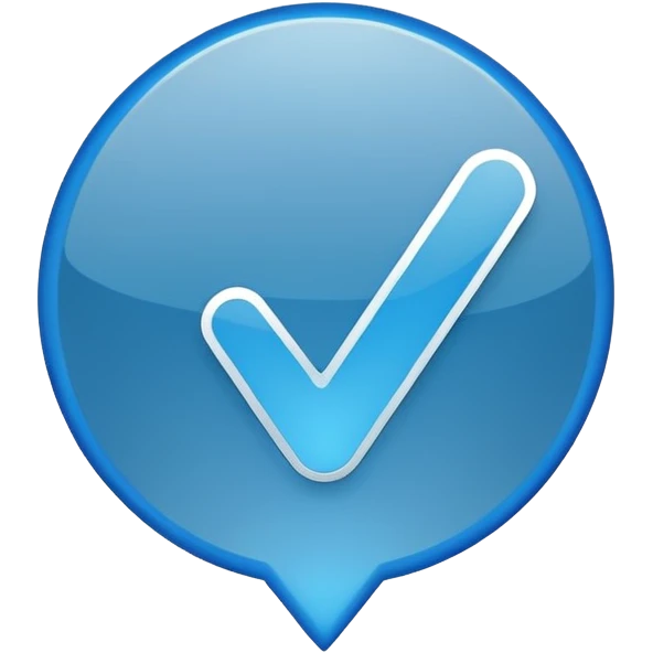 Blue tick mark carcle emoji