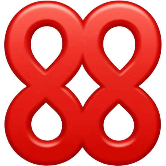 bold red number 5000 with double underlines and motion accents, mimicking iconic 100 emoji style emoji