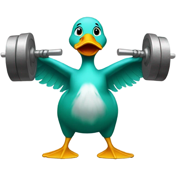 Weightlift duck emoji