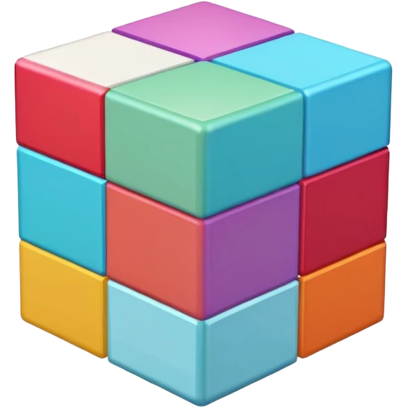 computer screen showing a Minecraft cube emoji