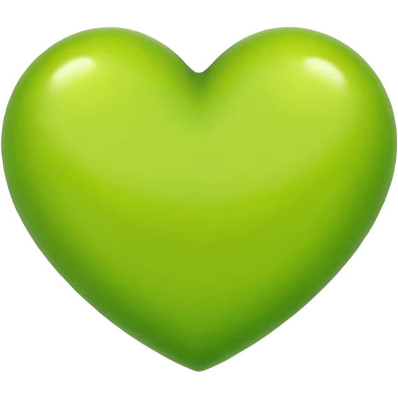 lime green heart emoji