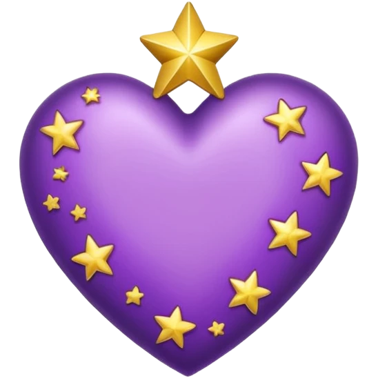 Purple Heart with stars emoji