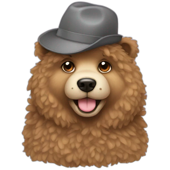 Bear With a poodle emoji
