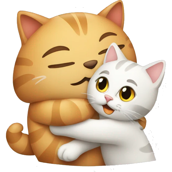 cat giving a hug emoji