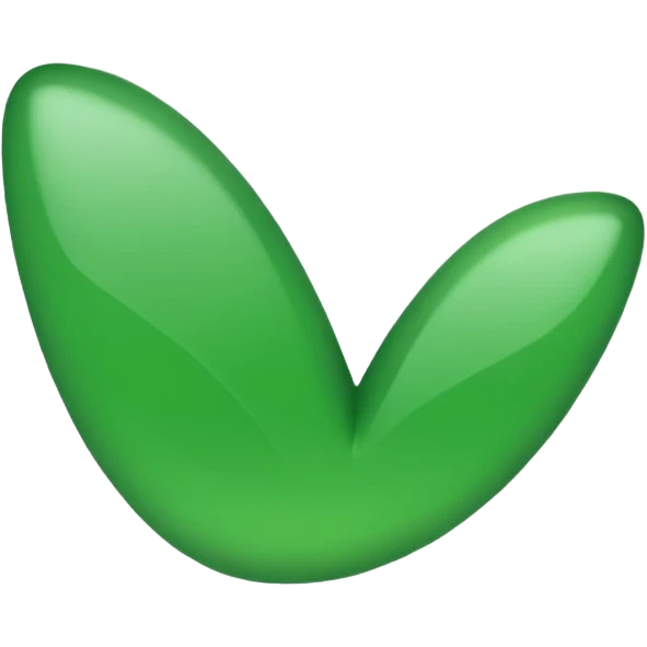 Green check mark with high flick no background emoji