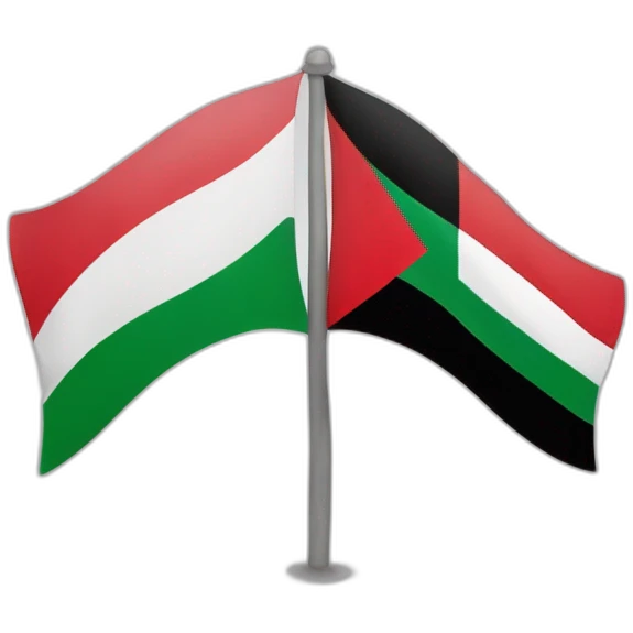 drapeau algérien et Palestine emoji