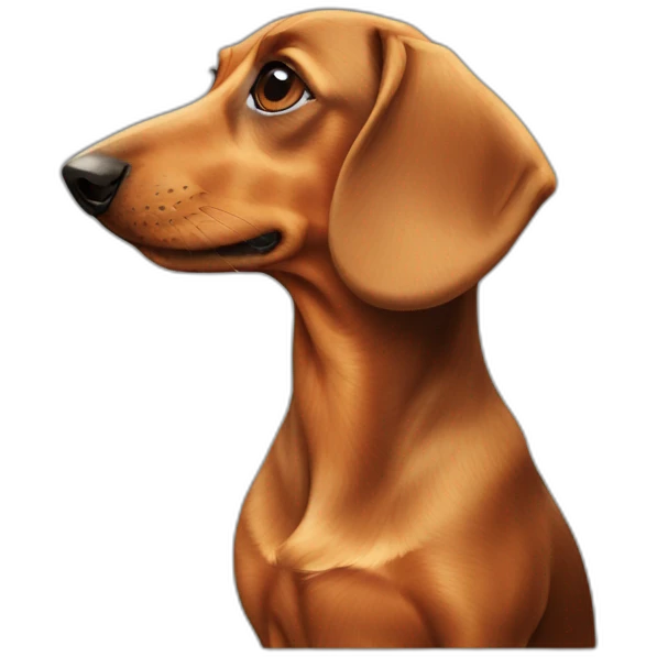dog Dachshund  in profile emoji