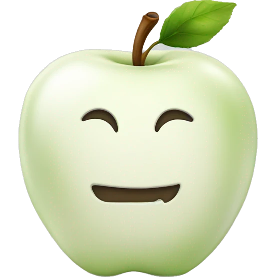 A white apple emoji
