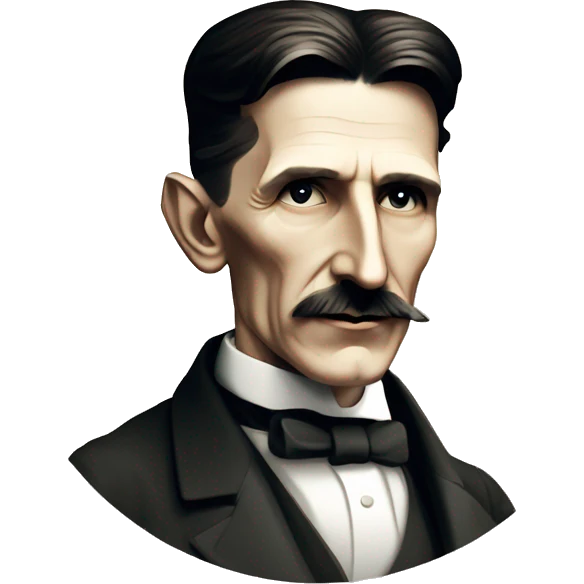 Nikola tesla with cross emoji