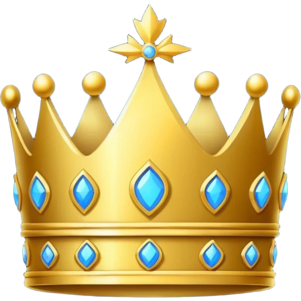 neon symbol of royal crown emoji