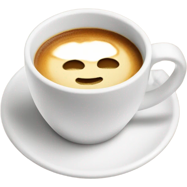 Flat white coffee emoji