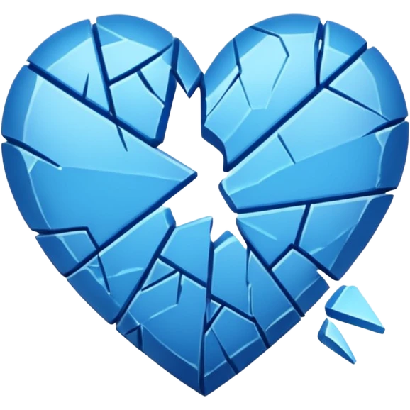 broken heart blue emoji