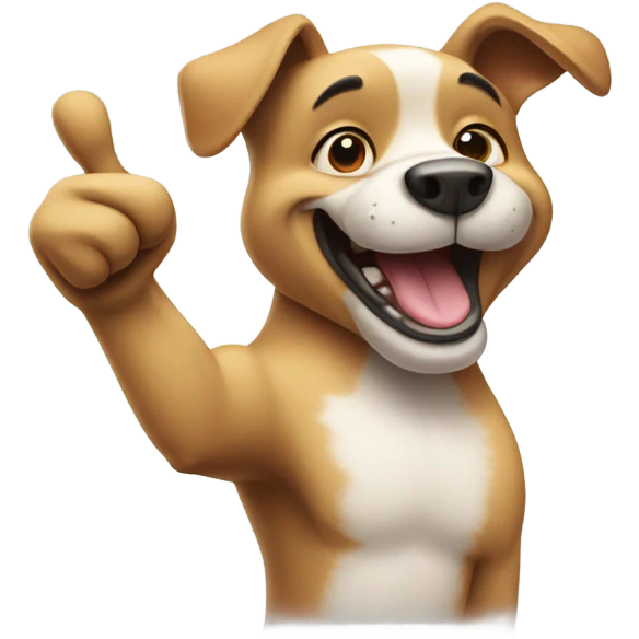 Dog giving thumbs up  emoji