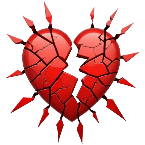 shattered heart emoji
