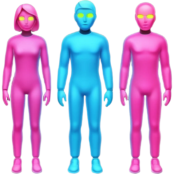 AI letters above three human silhouettes emoji