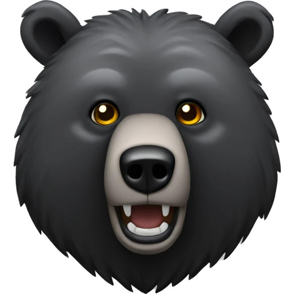 Grizzly noir énervé  emoji