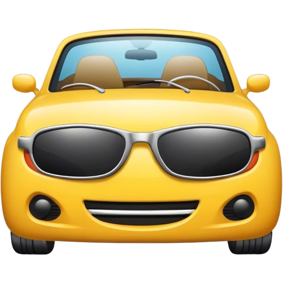 Car wearing a sun glasses  emoji
