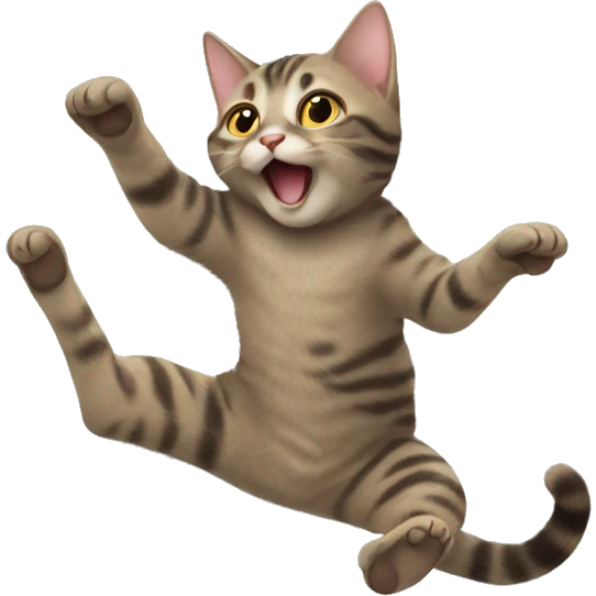 Cat falling emoji