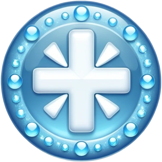 glitter white symbol of health + emoji