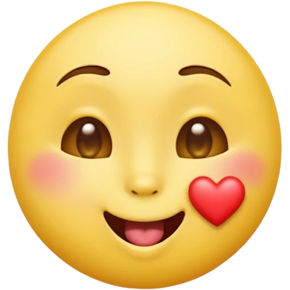 Classic yellow emoji blowing kiss with puckered lips emoji