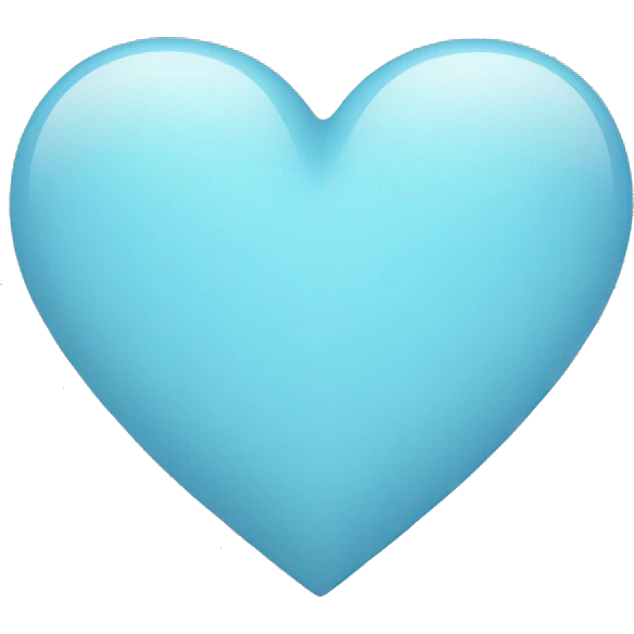 Light blue heart emoji emoji